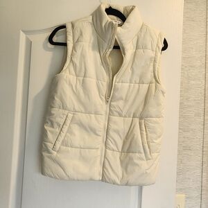 DSG Women's Off-White Quilted Vest Size M Euc